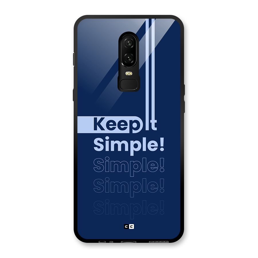 Keep It Simple Glass Back Case for OnePlus 6