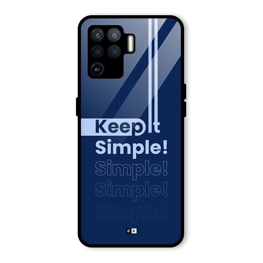 Keep It Simple Glass Back Case for Oppo F19 Pro