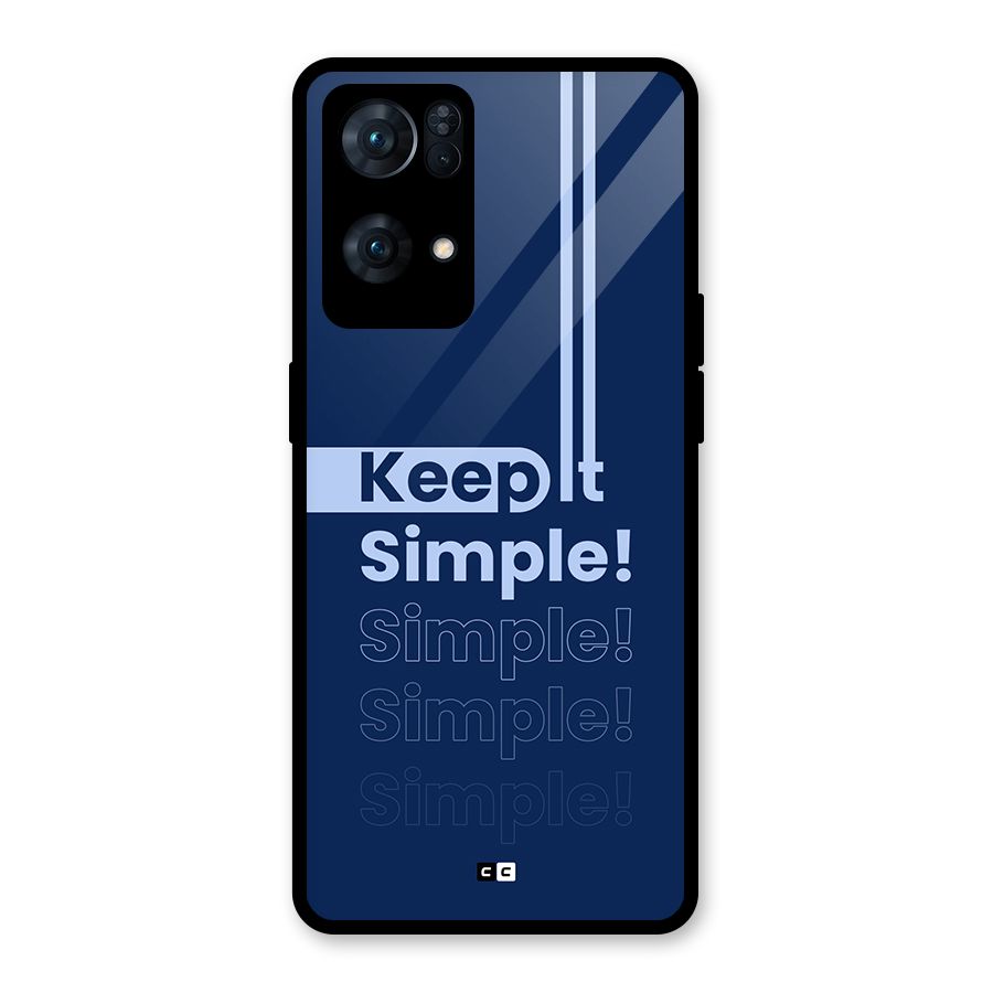 Keep It Simple Glass Back Case for Oppo Reno7 Pro 5G
