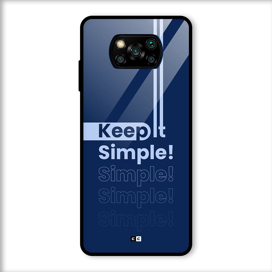 Keep It Simple Glass Back Case for Poco X3