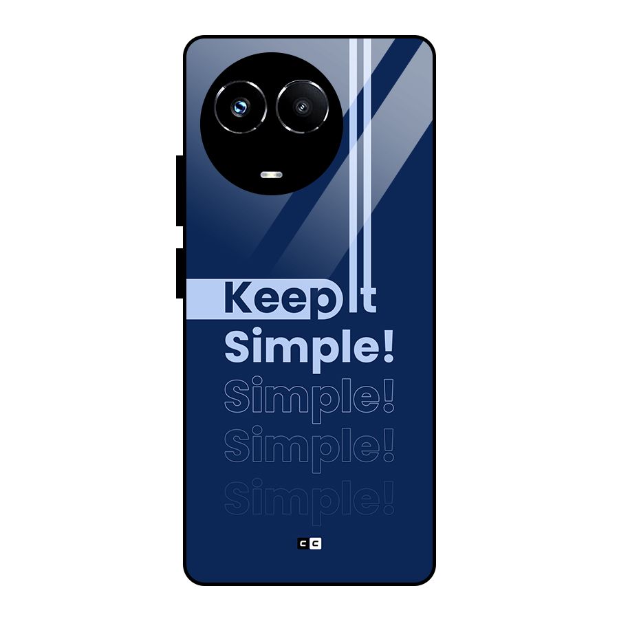 Keep It Simple Glass Back Case for Realme 11X