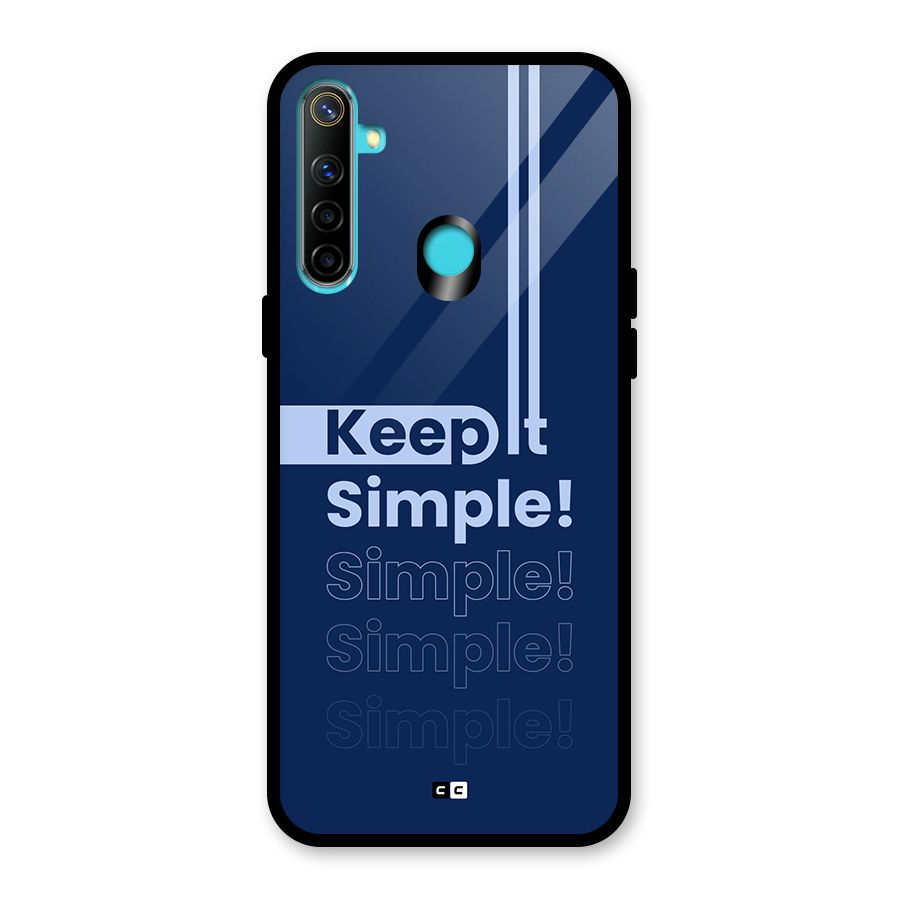 Keep It Simple Glass Back Case for Realme 5i