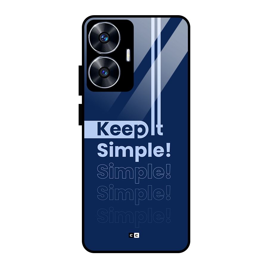 Keep It Simple Glass Back Case for Realme Narzo N55