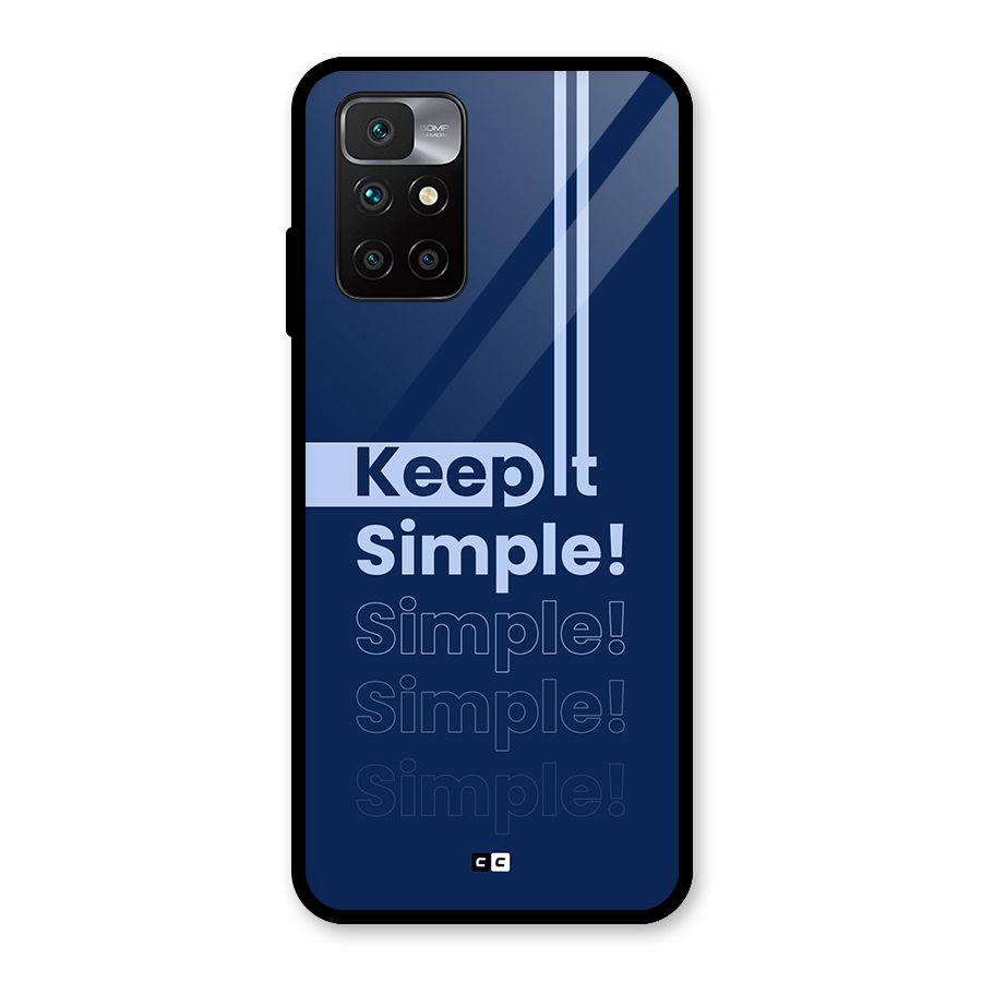 Keep It Simple Glass Back Case for Redmi 10 Prime