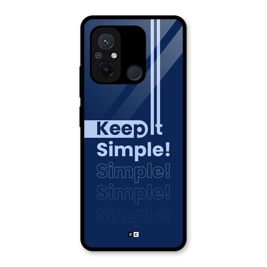 Keep It Simple Glass Back Case for Redmi 12C