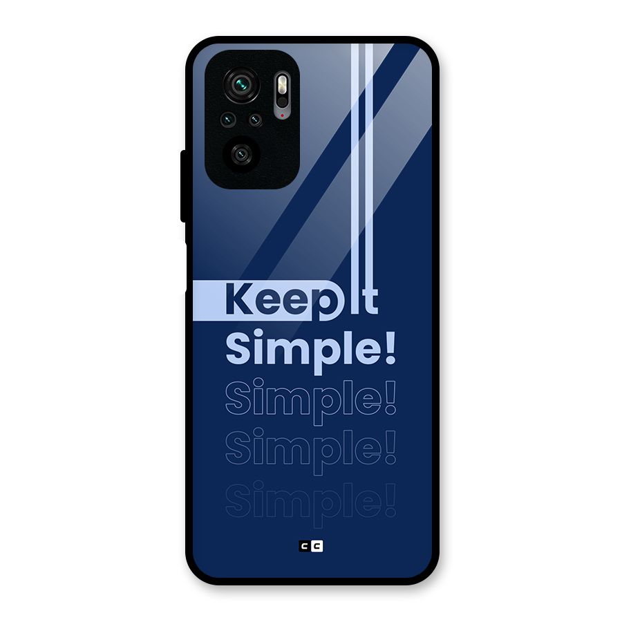 Keep It Simple Glass Back Case for Redmi Note 10S