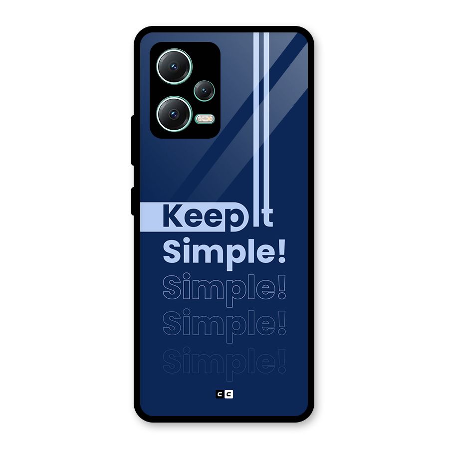 Keep It Simple Glass Back Case for Redmi Note 12 5G