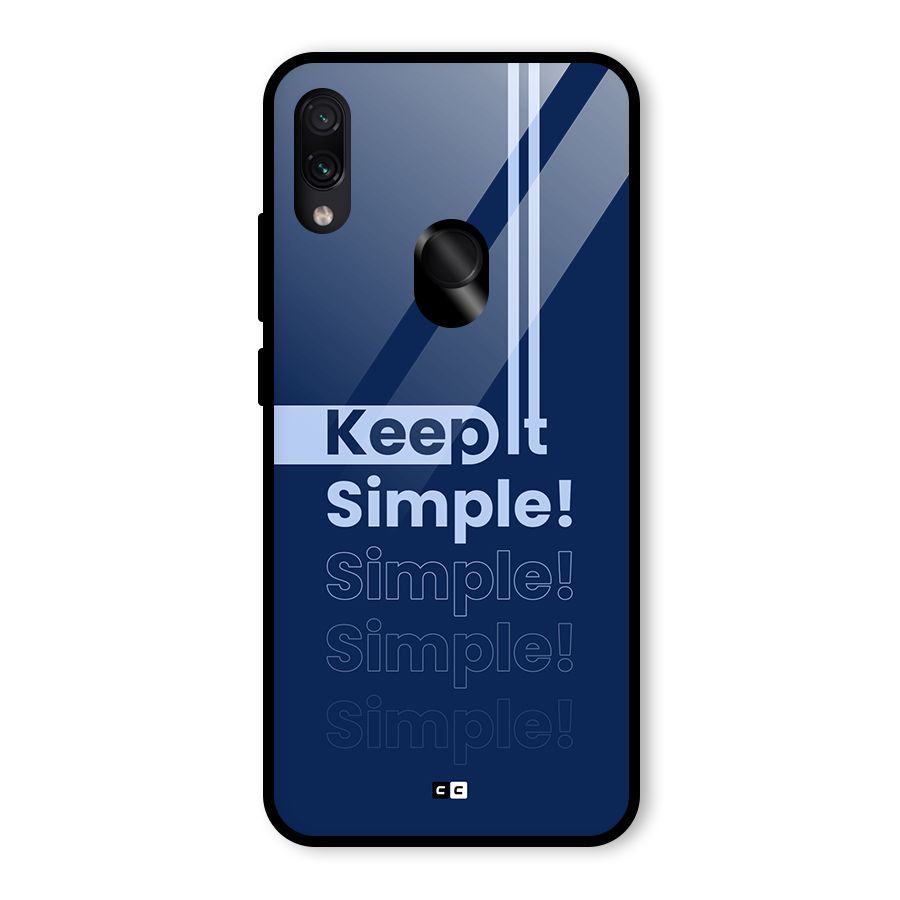 Keep It Simple Glass Back Case for Redmi Note 7 Pro
