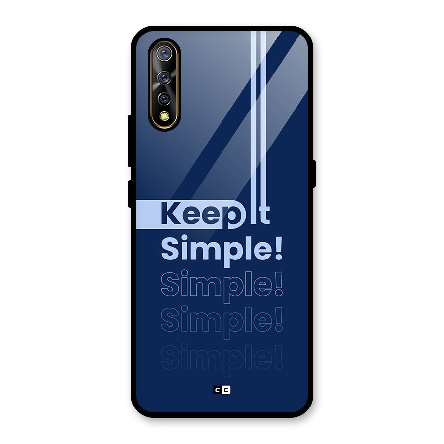 Keep It Simple Glass Back Case for Vivo S1