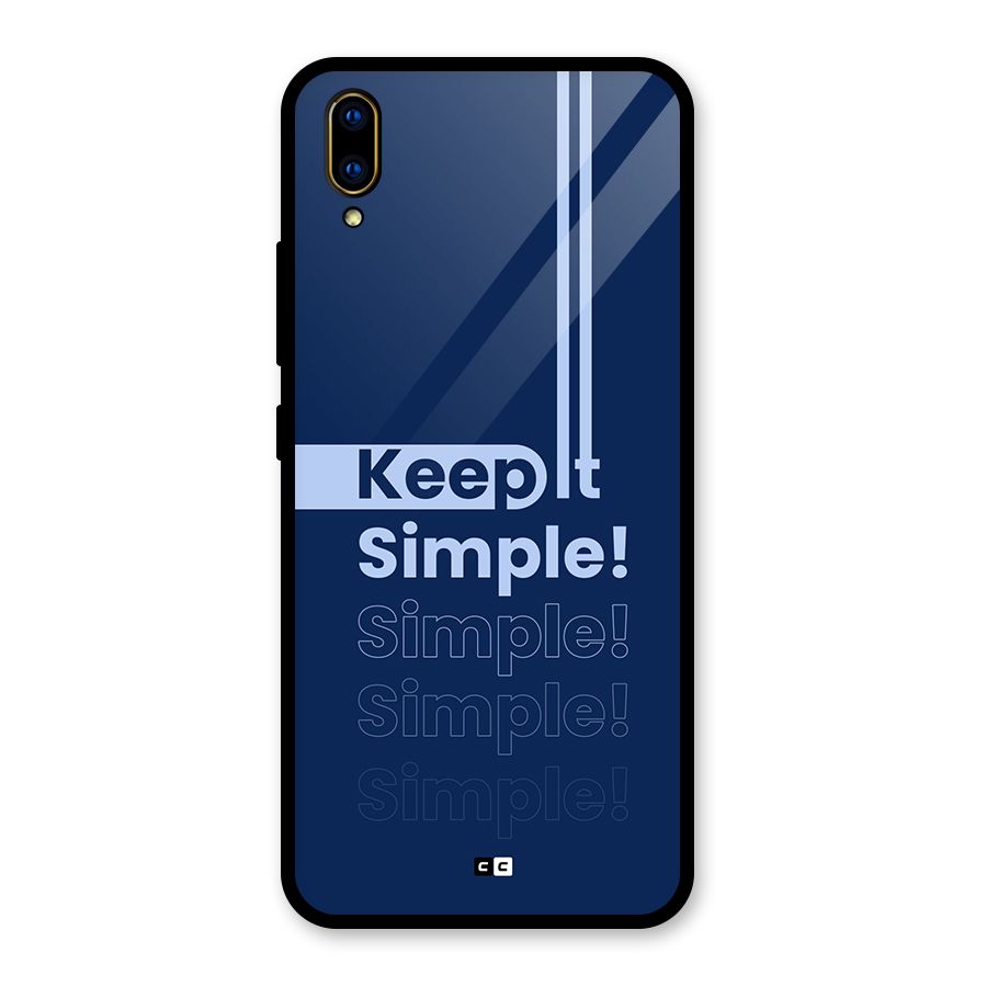 Keep It Simple Glass Back Case for Vivo V11 Pro