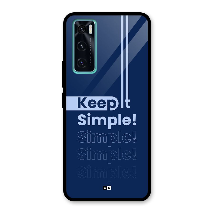 Keep It Simple Glass Back Case for Vivo V20 SE