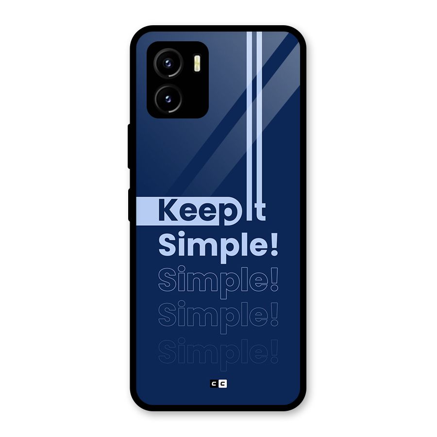 Keep It Simple Glass Back Case for Vivo Y15s