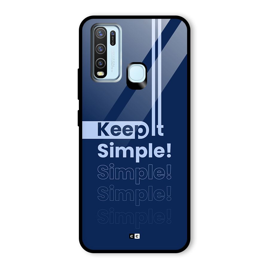 Keep It Simple Glass Back Case for Vivo Y30