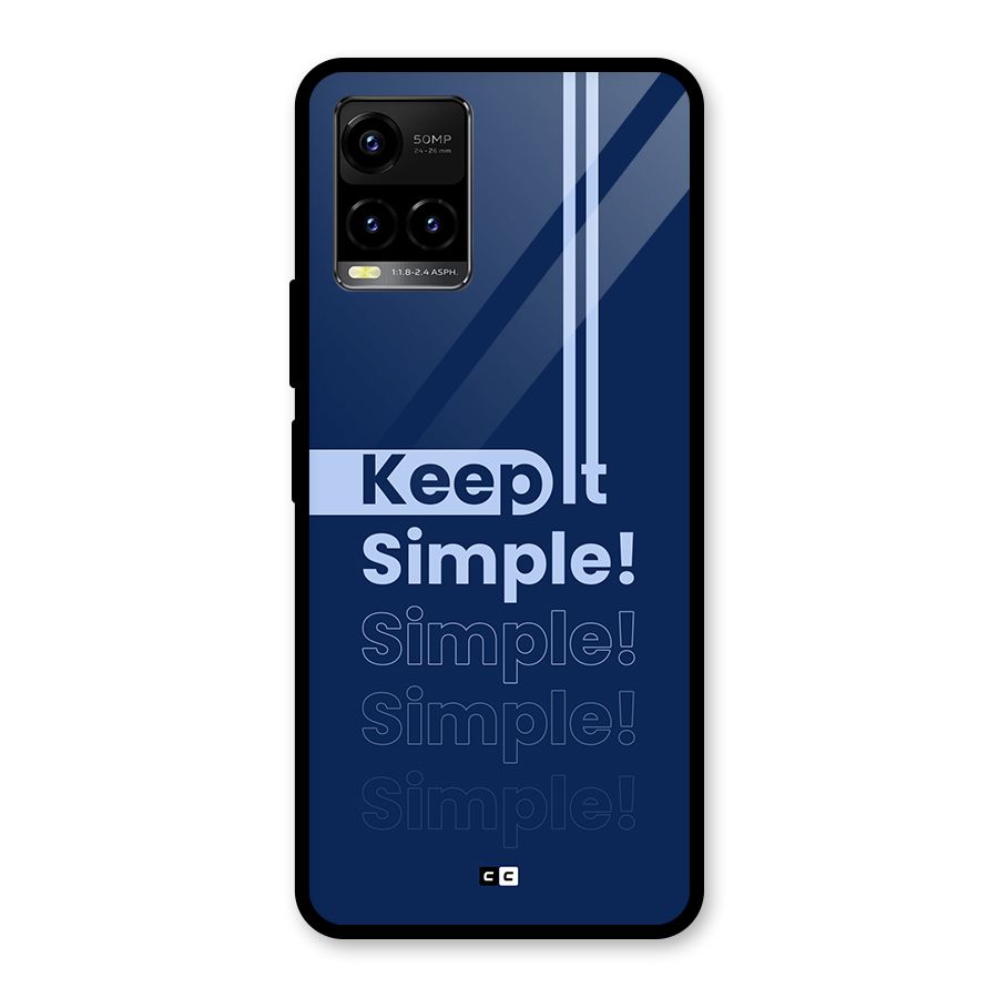 Keep It Simple Glass Back Case for Vivo Y33s