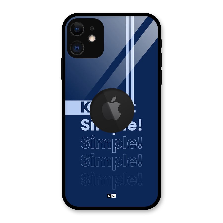 Keep It Simple Glass Back Case for iPhone 11 Logo Cut