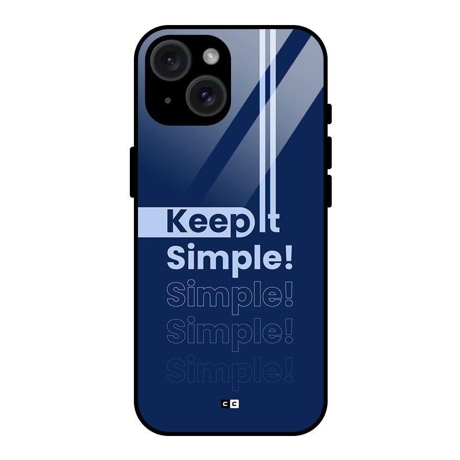 Keep It Simple Glass Back Case for iPhone 15