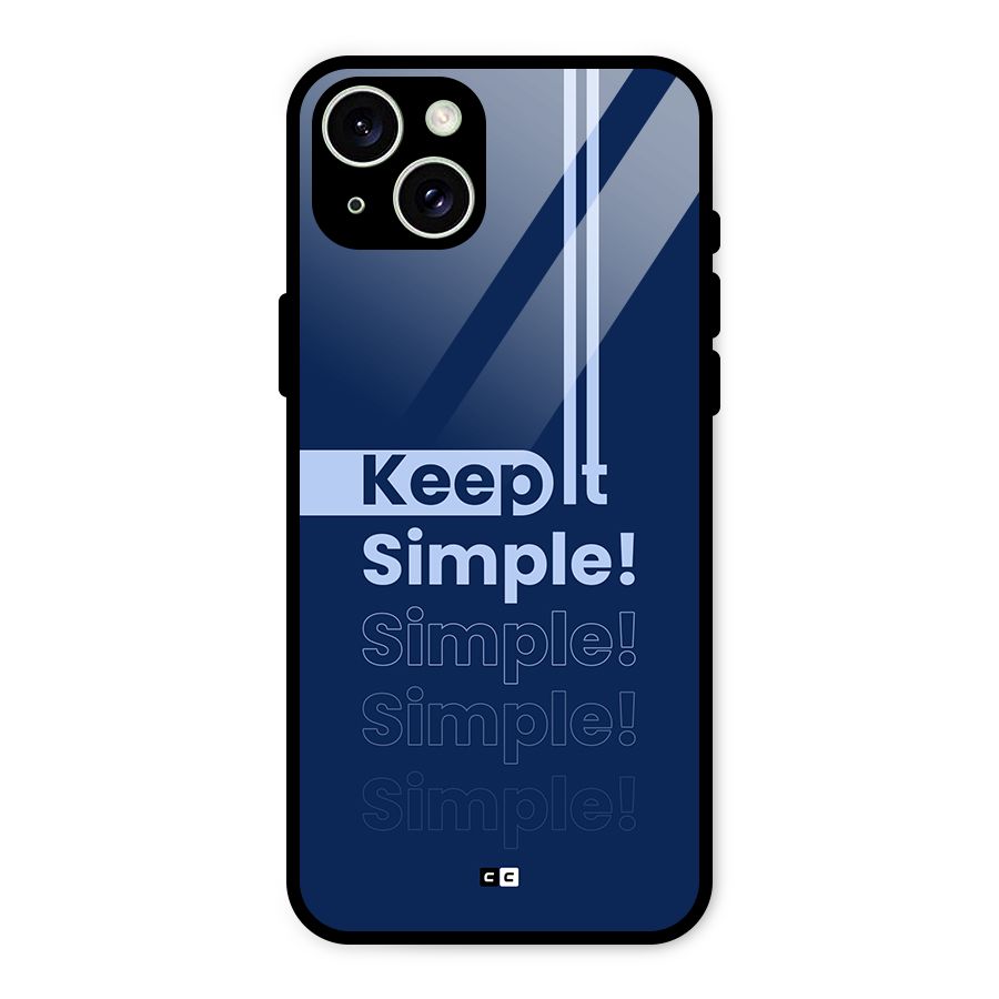Keep It Simple Glass Back Case for iPhone 15 Plus