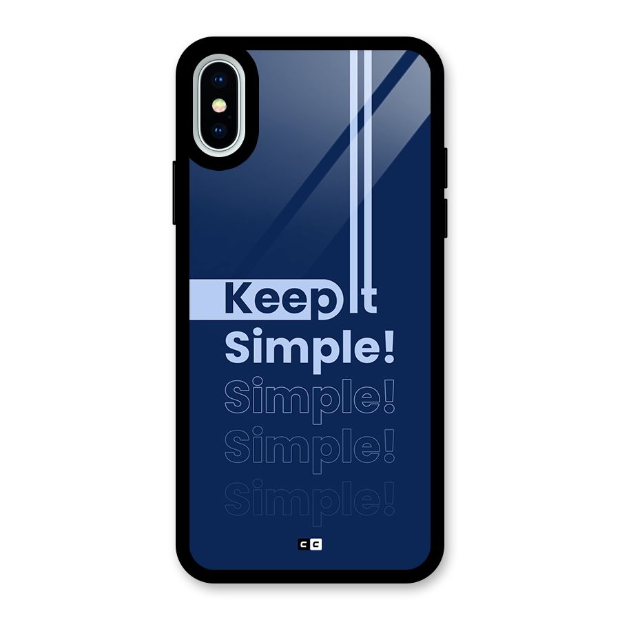 Keep It Simple Glass Back Case for iPhone XS