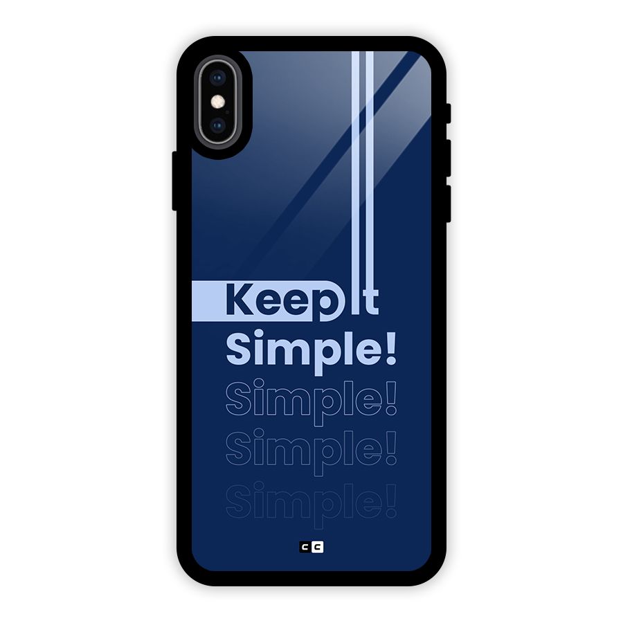 Keep It Simple Glass Back Case for iPhone XS Max