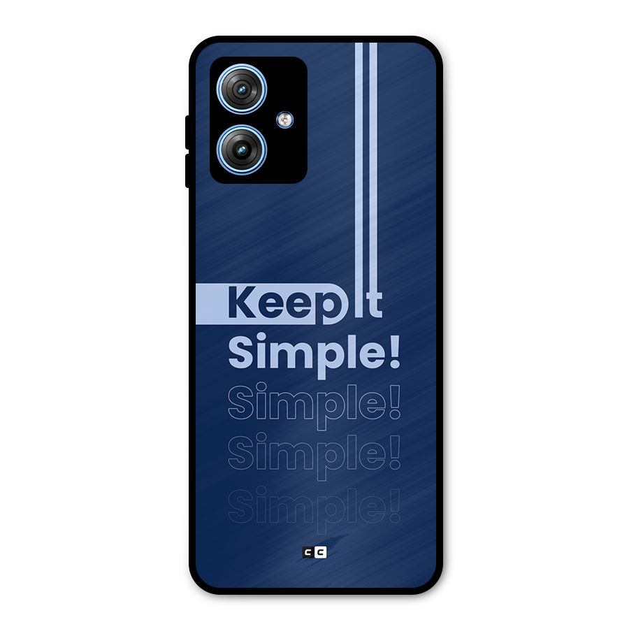 Keep It Simple Metal Back Case for Moto G54