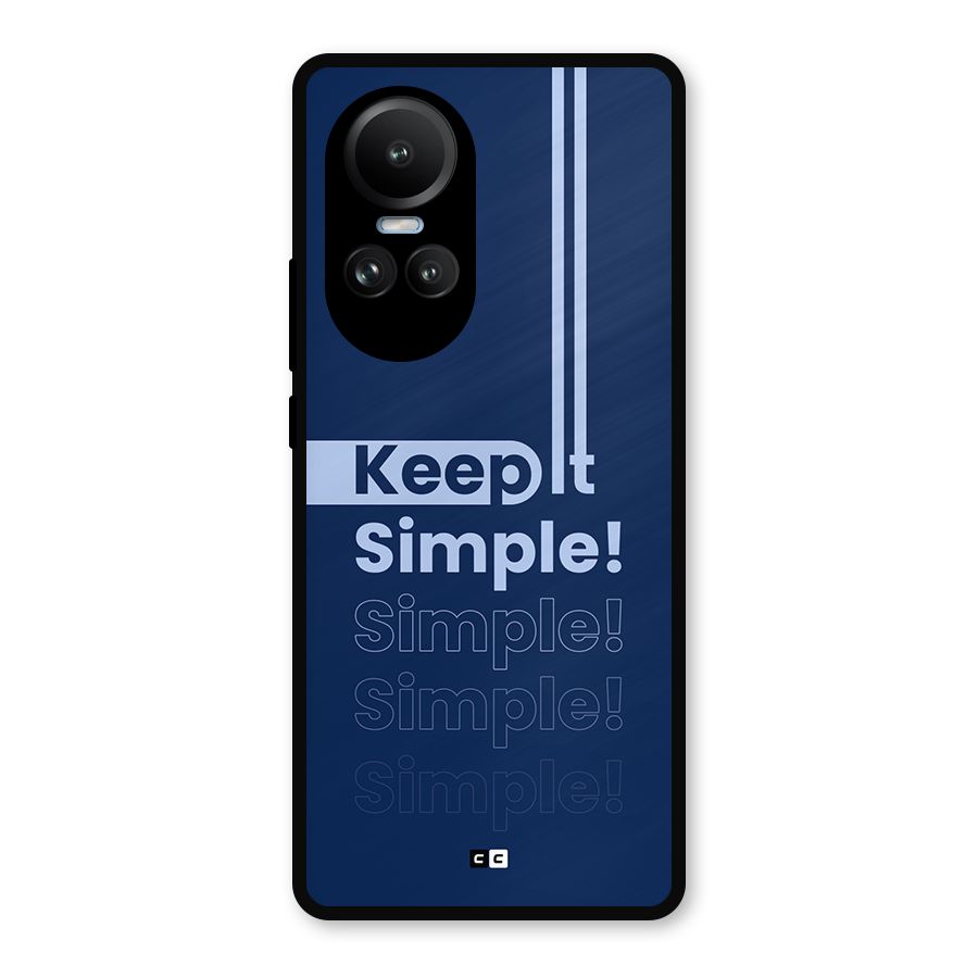 Keep It Simple Metal Back Case for Oppo Reno10 Pro