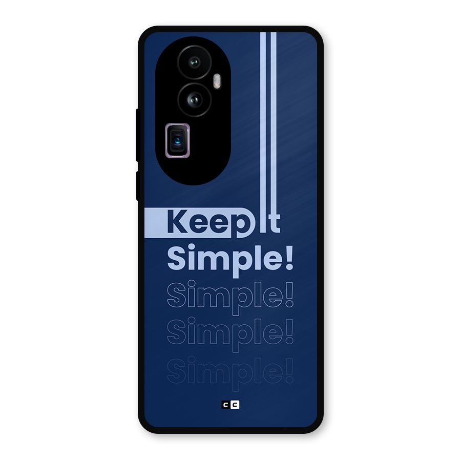 Keep It Simple Metal Back Case for Oppo Reno10 Pro Plus