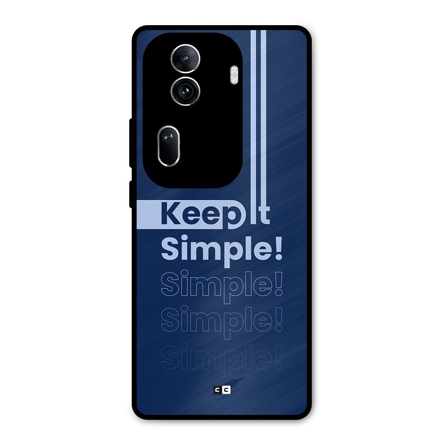 Keep It Simple Metal Back Case for Oppo Reno11 Pro 5G