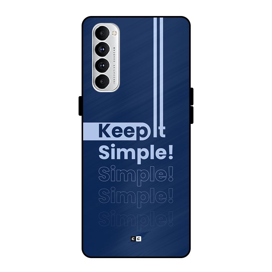Keep It Simple Metal Back Case for Oppo Reno4 Pro