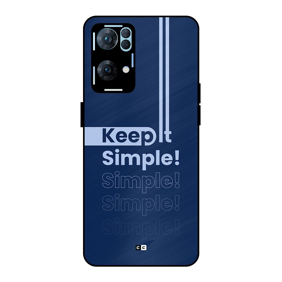 Keep It Simple Metal Back Case for Oppo Reno7 Pro 5G