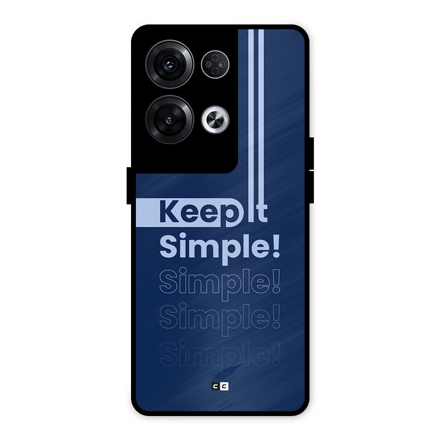 Keep It Simple Metal Back Case for Oppo Reno8 Pro 5G