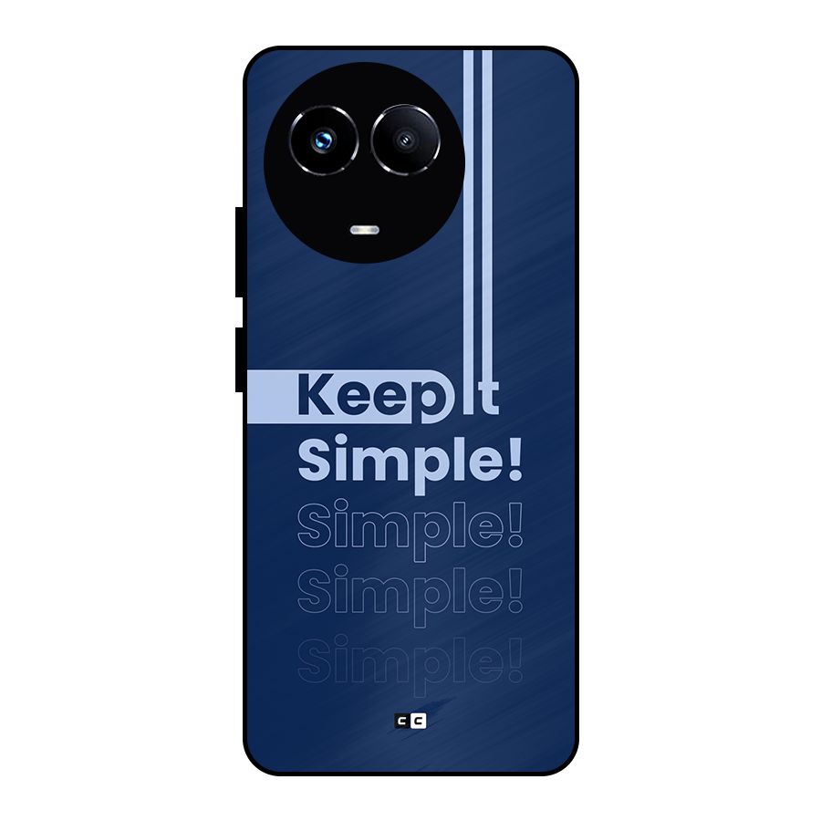Keep It Simple Metal Back Case for Realme 11X