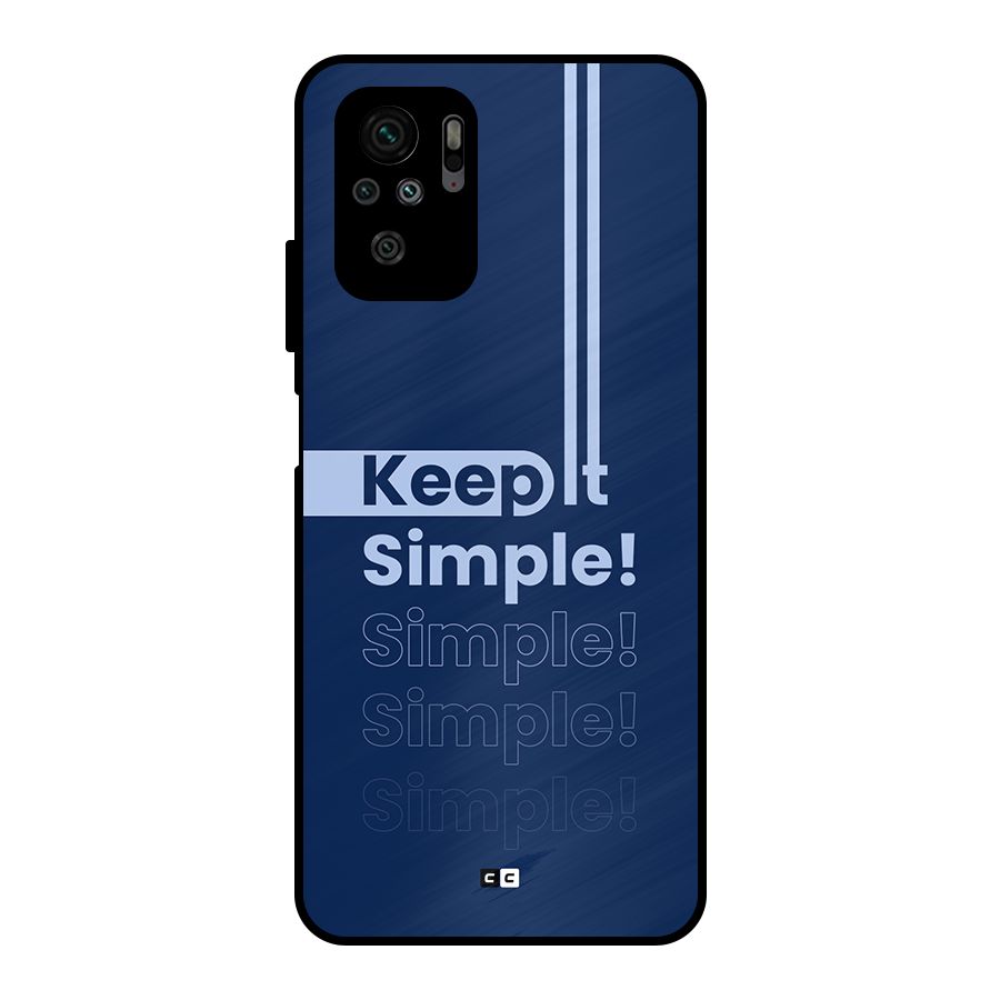 Keep It Simple Metal Back Case for Redmi Note 10S