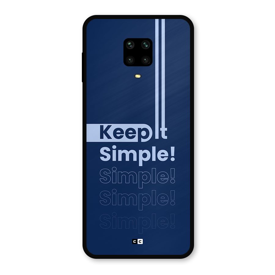 Keep It Simple Metal Back Case for Redmi Note 9 Pro