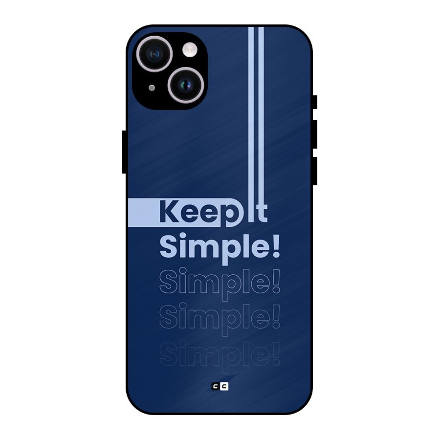 Keep It Simple Metal Back Case for iPhone 14 Plus