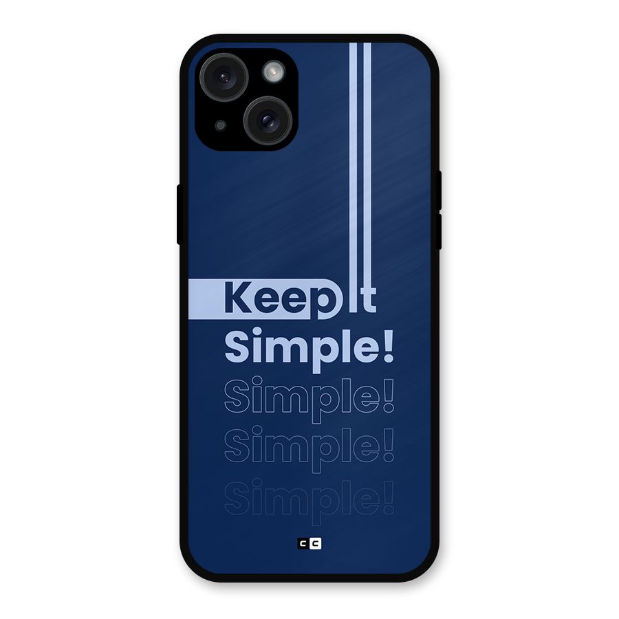 Keep It Simple Metal Back Case for iPhone 15 Plus