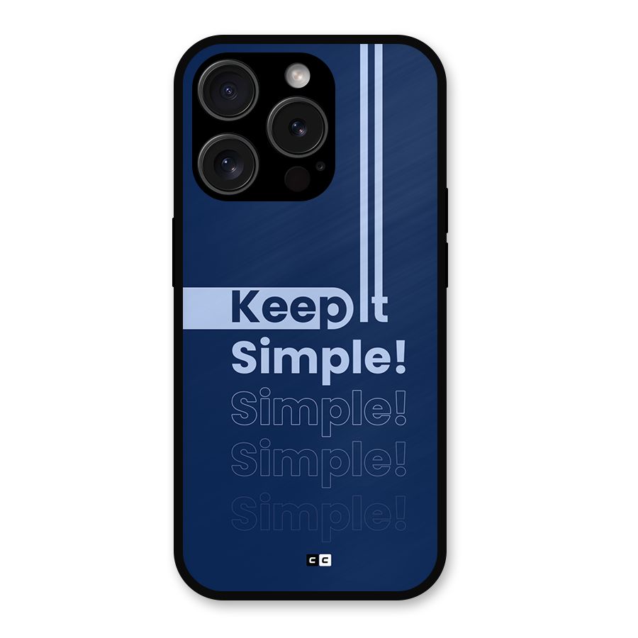 Keep It Simple Metal Back Case for iPhone 15 Pro