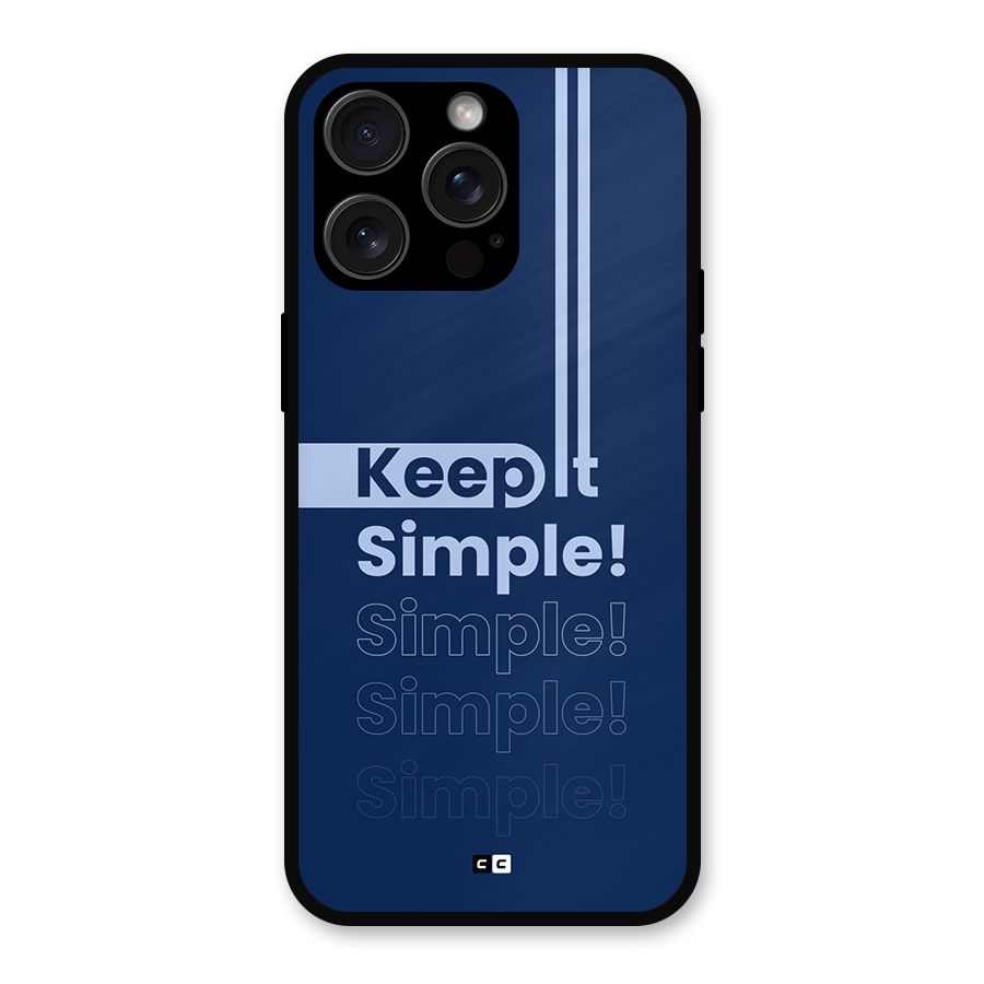 Keep It Simple Metal Back Case for iPhone 15 Pro Max
