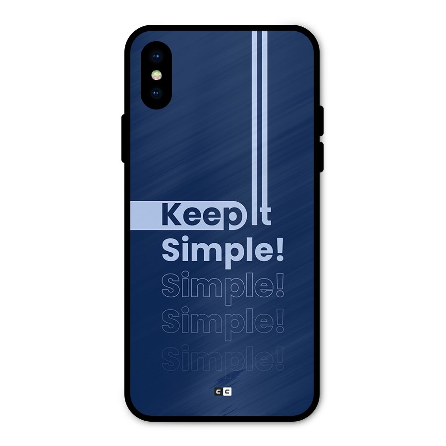 Keep It Simple Metal Back Case for iPhone XS