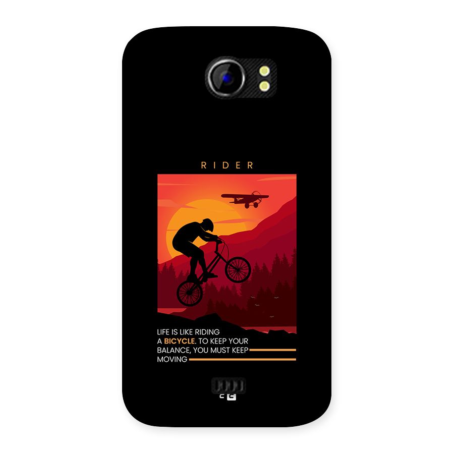 Keep Moving Rider Back Case for Canvas 2 A110