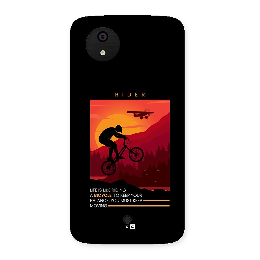 Keep Moving Rider Back Case for Canvas A1  AQ4501