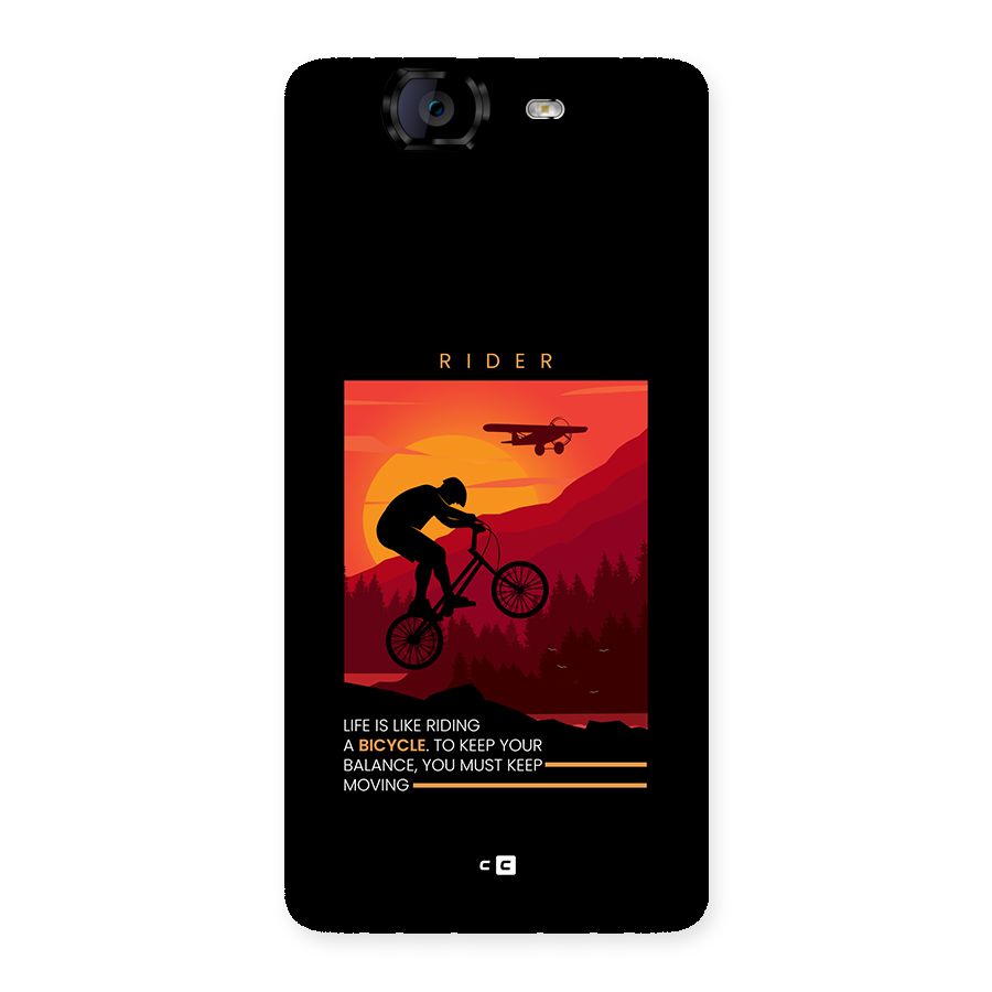 Keep Moving Rider Back Case for Canvas Knight A350