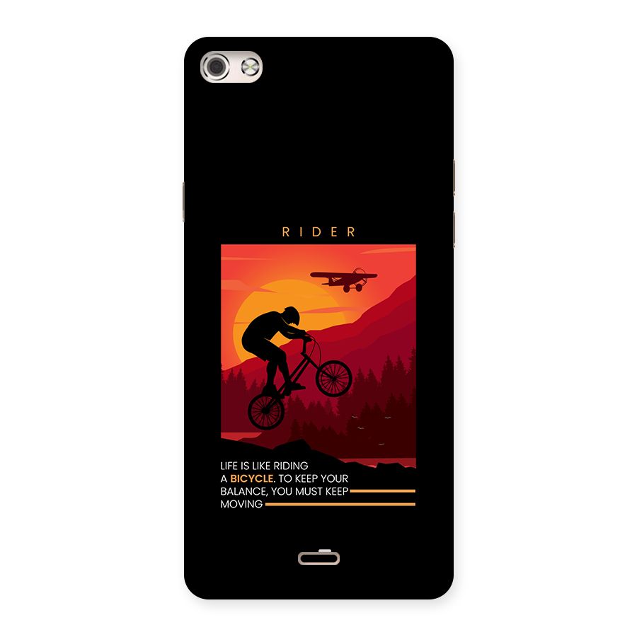 Keep Moving Rider Back Case for Canvas Silver 5