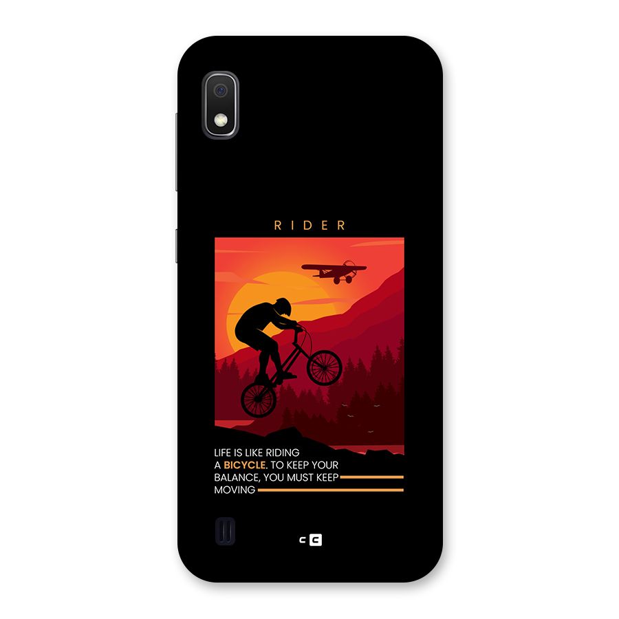 Keep Moving Rider Back Case for Galaxy A10