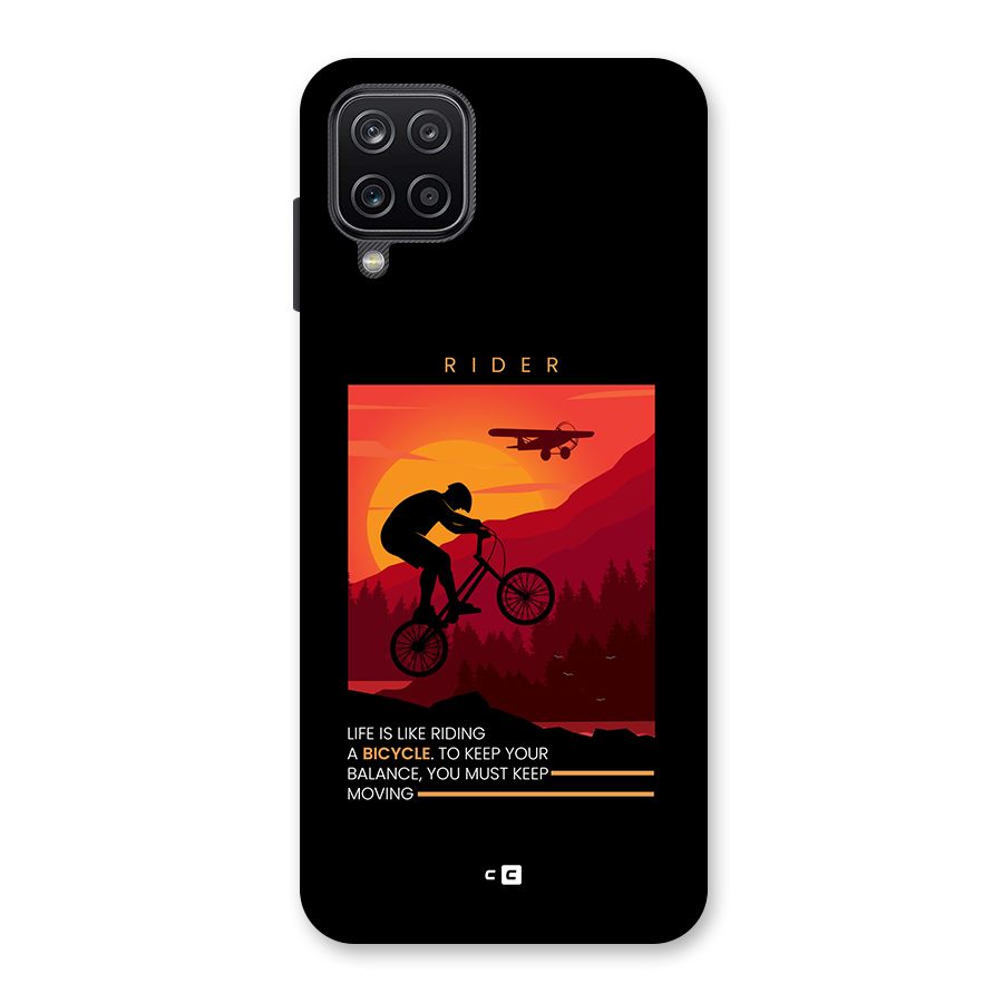 Keep Moving Rider Back Case for Galaxy A12