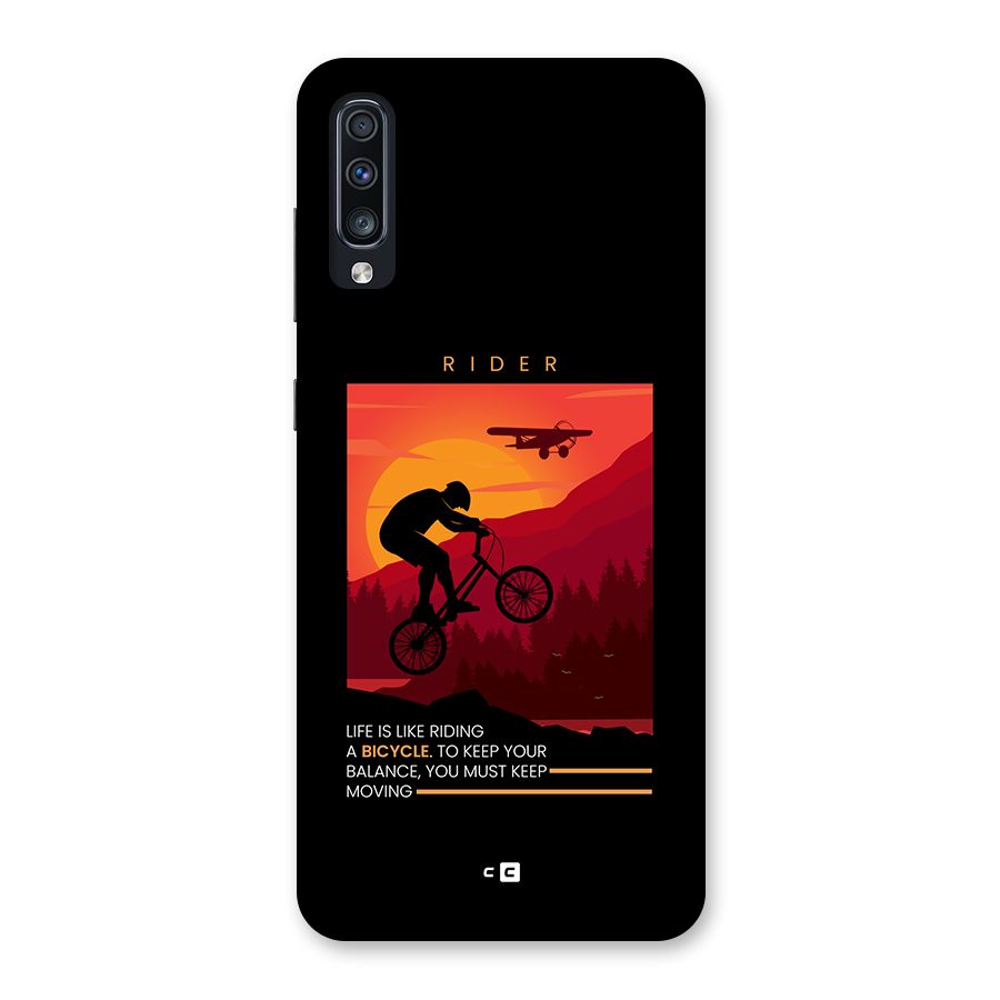 Keep Moving Rider Back Case for Galaxy A70s