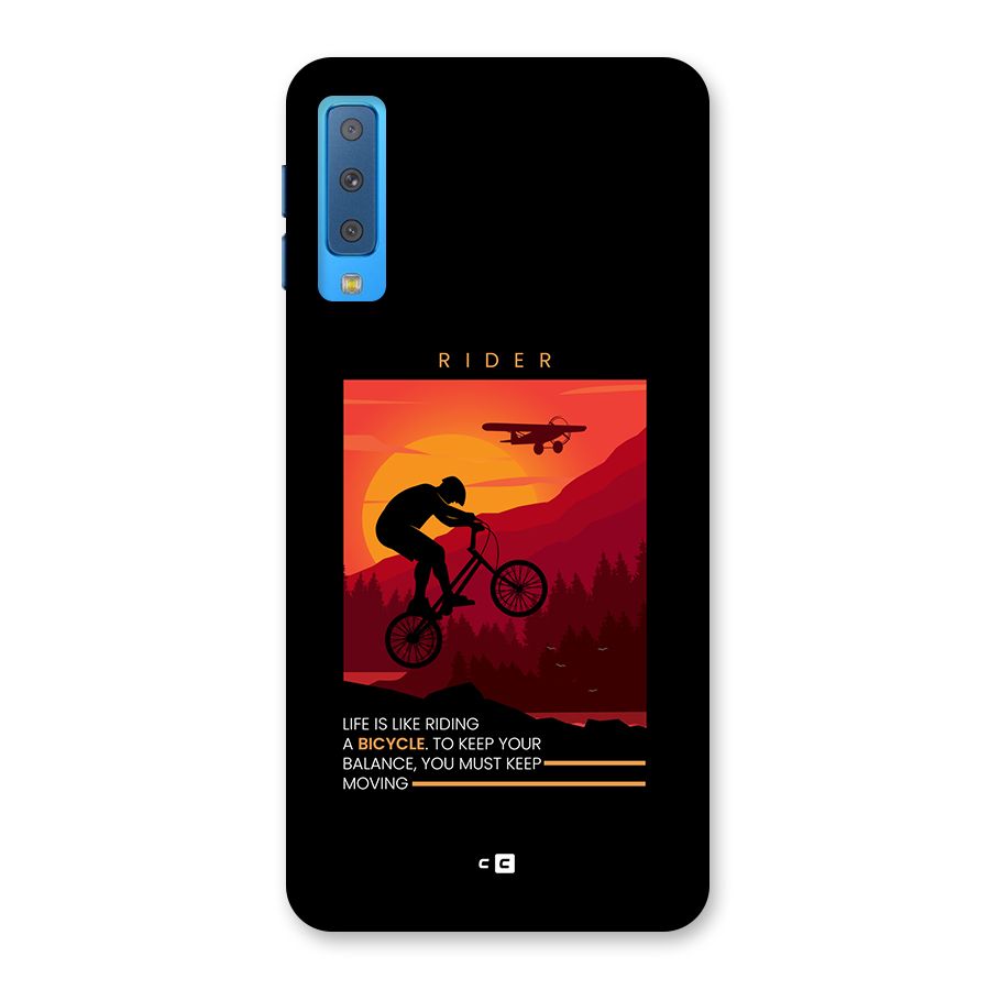 Keep Moving Rider Back Case for Galaxy A7 (2018)