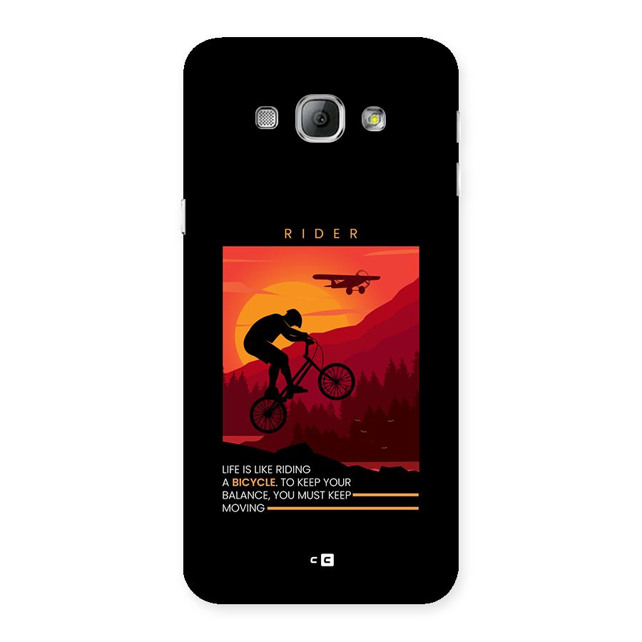 Keep Moving Rider Back Case for Galaxy A8
