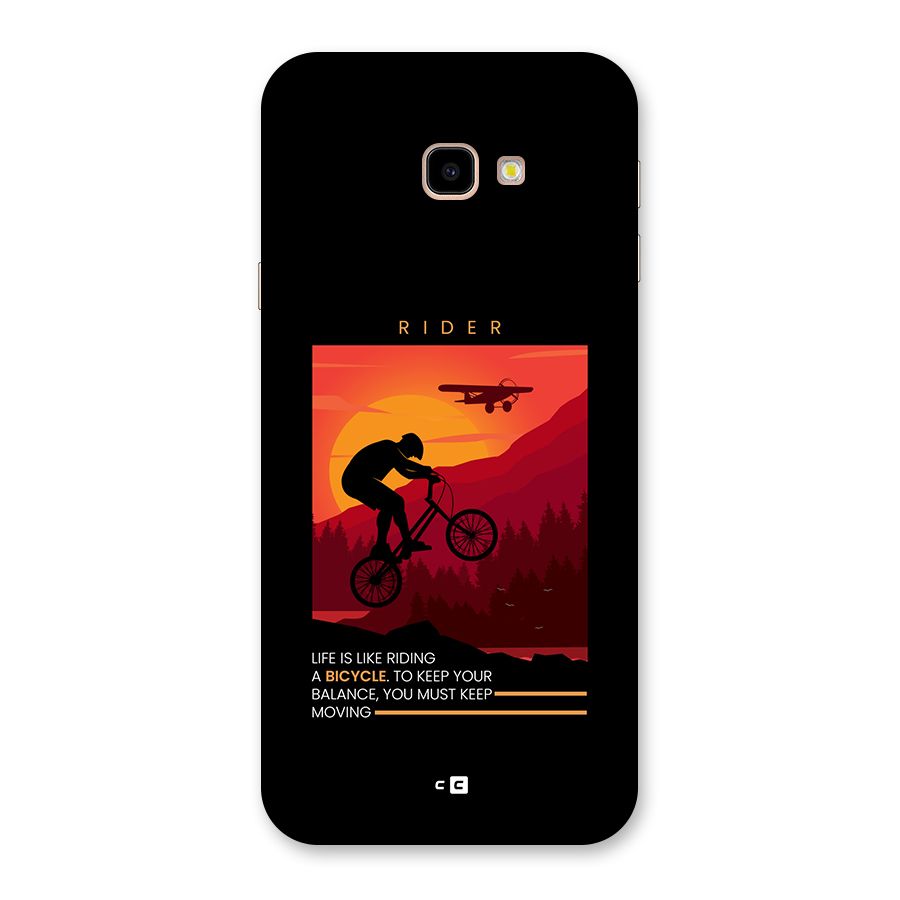Keep Moving Rider Back Case for Galaxy J4 Plus