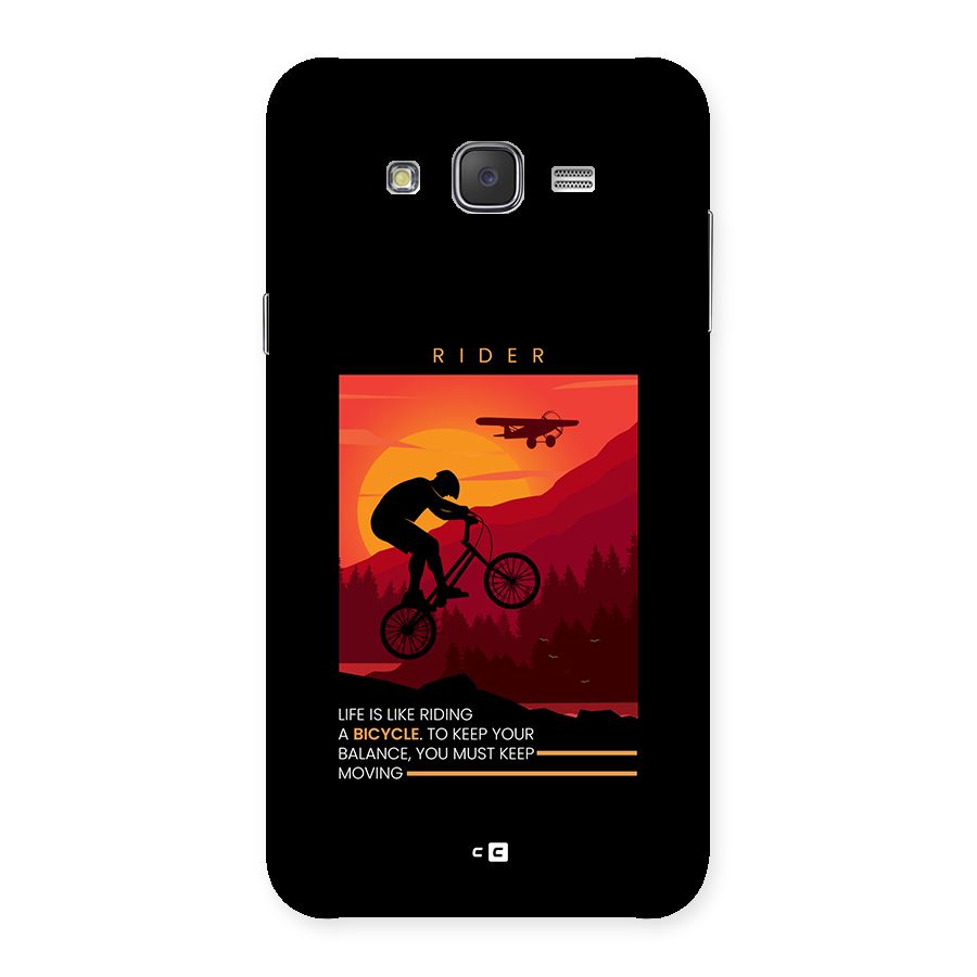 Keep Moving Rider Back Case for Galaxy J7