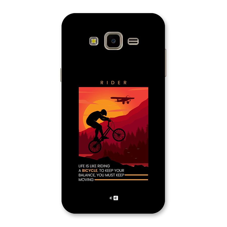 Keep Moving Rider Back Case for Galaxy J7 Nxt
